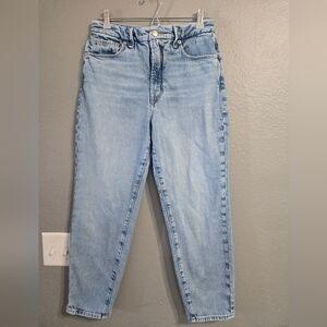 Good American Mom Jeans Ankle Crop Size 6/28